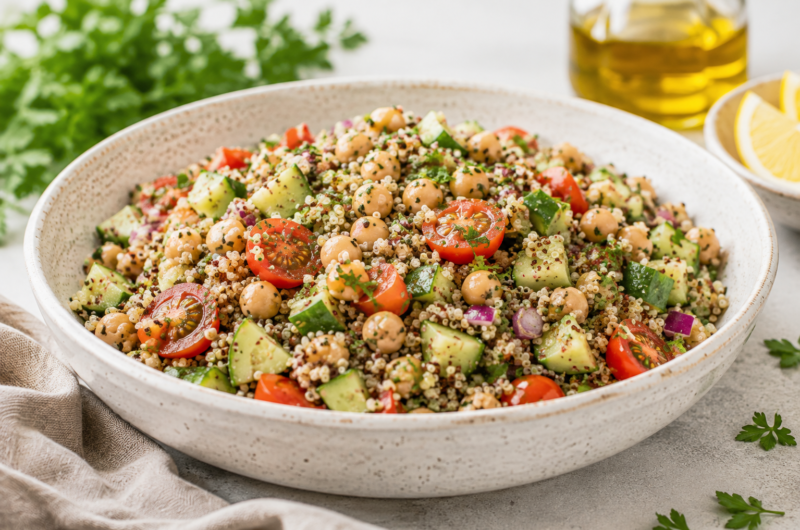 Chickpea Quinoa Salad | 白藜麦鹰嘴豆沙拉