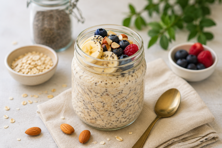 High-Protein Overnight Oats 高蛋白隔夜燕麦